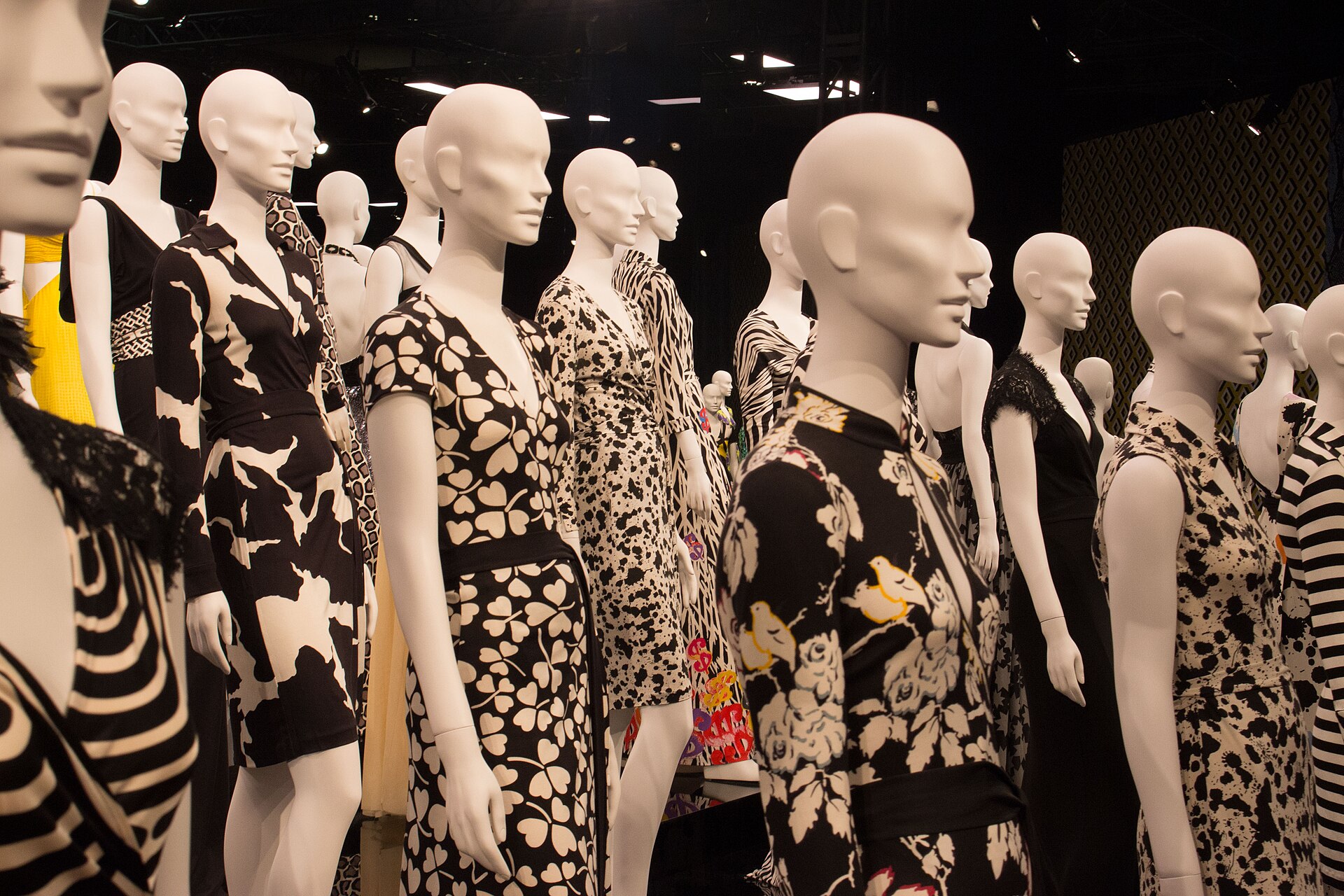 Diane von Fürstenberg wrap dress on display at LACMA, showing the iconic design that revolutionized 1970s fashion