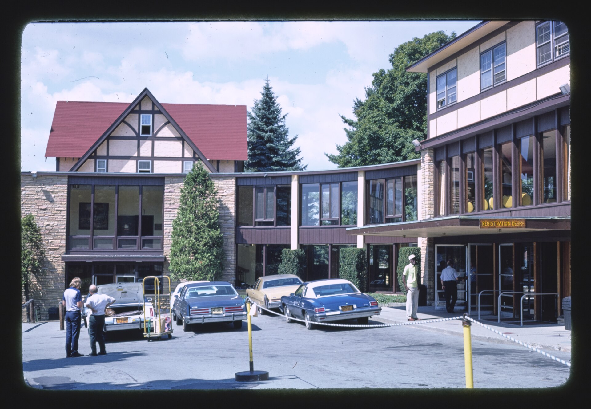 Grossinger's resort in Liberty, New York, showing the main building of the legendary Borscht Belt hotel complex